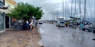 Πλημμύρες -και- στην Κεφαλονιά: Η Αγία Ευφημία «πνίγεται» στη λάσπη