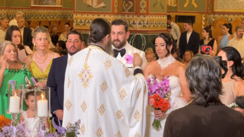 «Και έσονται οι δύο εις σάρκα μίαν» – Ο Γιώργος Μικελόπουλος και η Βασιλική Μπελογιάννη ξεκίνησαν μαζί το ομορφότερο ταξίδι (video)