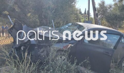 Πύργος: Τρεις τραυματίες σε σοβαρό τροχαίο στο Σκουροχώρι